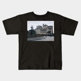 Downtown Brooklyn Courthouse Grey Skies Kids T-Shirt